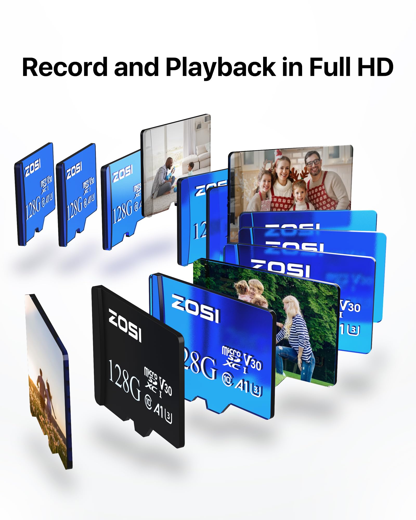 Amazon.com: ZOSI 128GB Micro SD SDXC Memory Card - Full HD, A1
